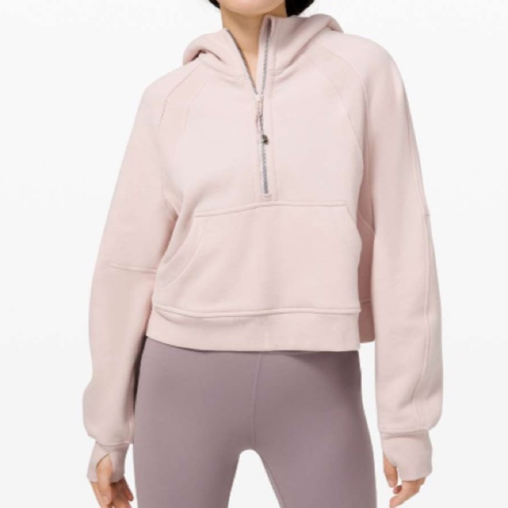 Lululemon Athletica Light Pink Half-Zip Hoodie size XS & S
